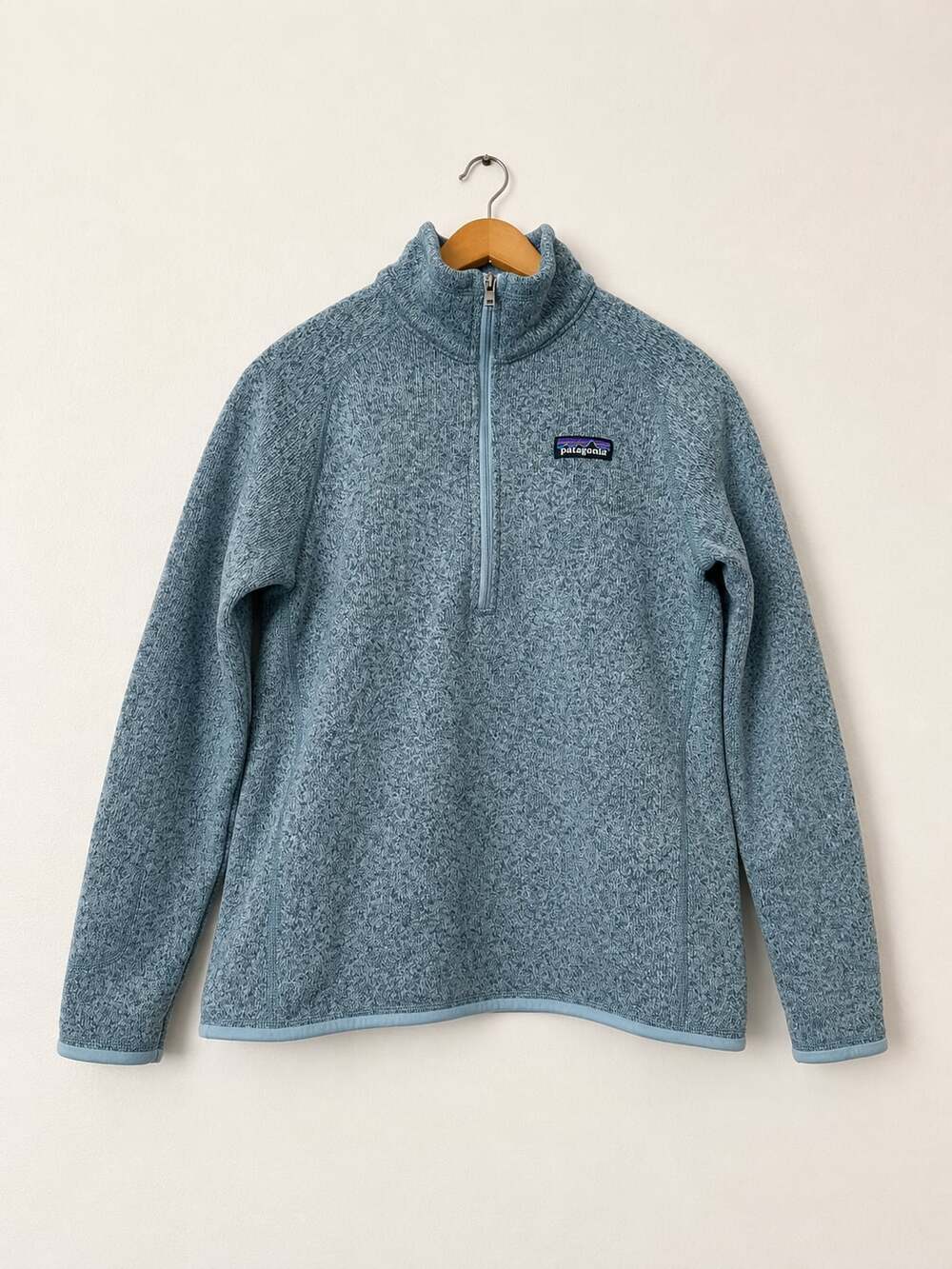 Patagonia Women's Better Sweater 1/4-Zip Fleece Pullover Blue Heather Size M